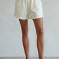 By Together - Pleated Front Relax Fit Wide Leg Shorts