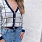 French Connection - Check Cardigan