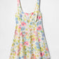 Gap - Sleeveless Square Neck Linen-blend Mini Dress