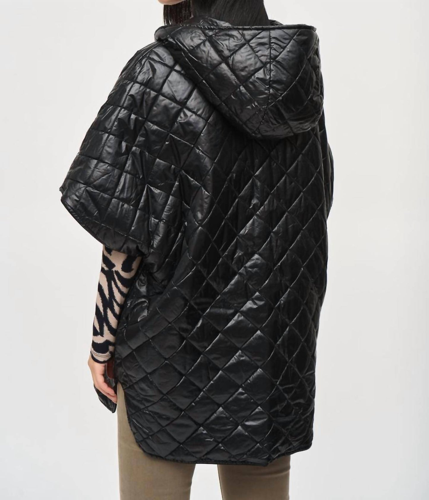 Joseph Ribkoff - Reversible Quilted Hooded Cape