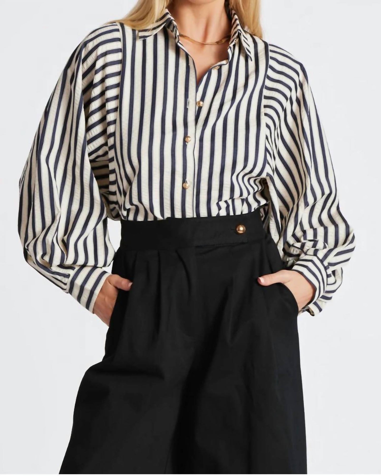 Bishop + Young - Aly Dolman Striped Sleeve Top