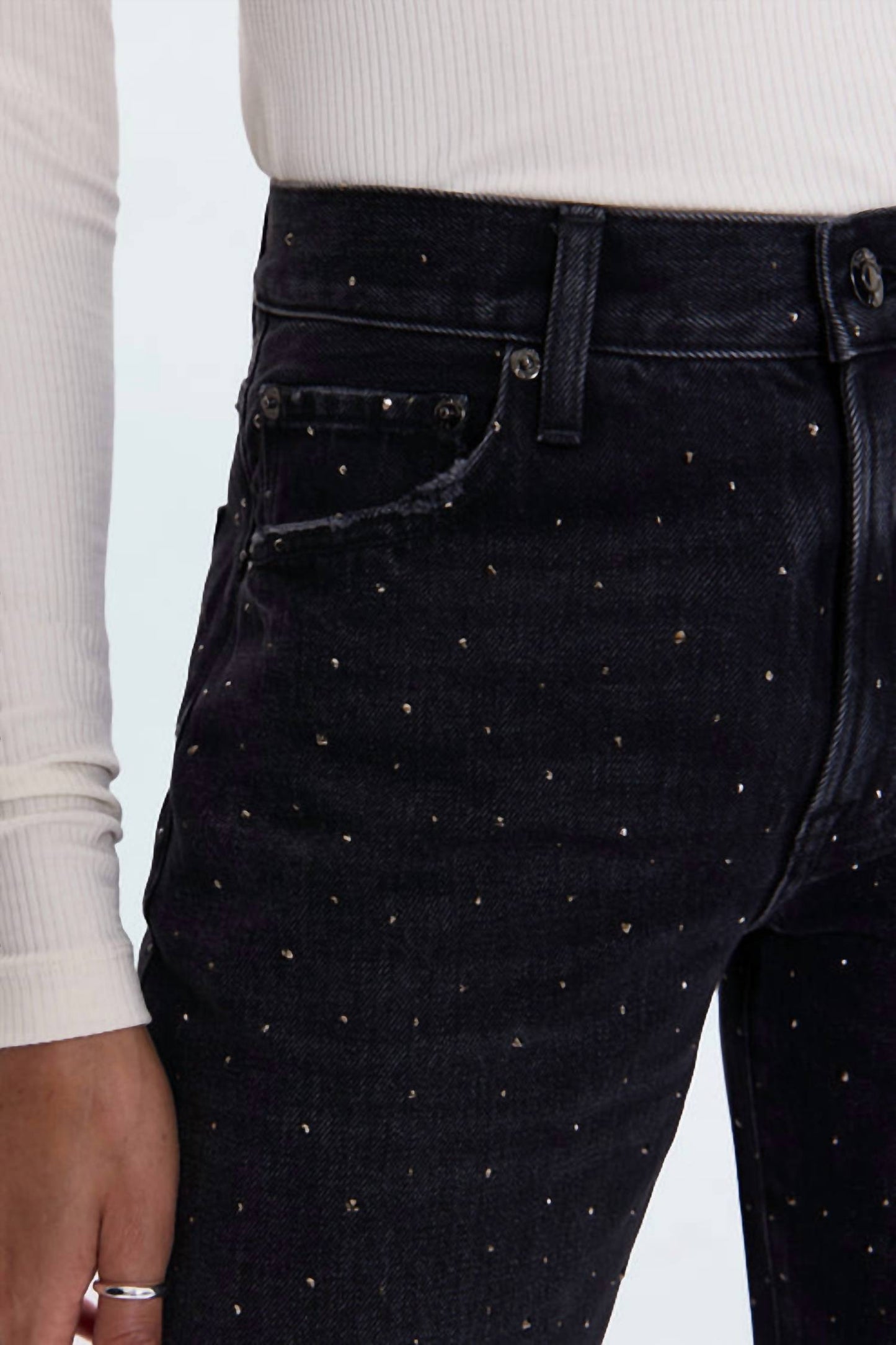Pistola - Lexi Mid Rise Bowed Straight Leg Jeans