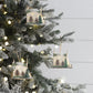 Cardboard Lit Tent Christmas Ornaments Set of 6 - Multicolor