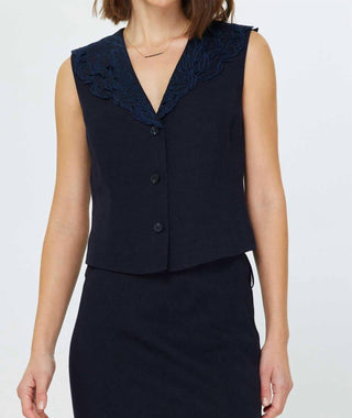 Current Air - V-neck Sleeveless Button Front Vest