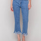 Charlie B - Fringed Hem Cropped Jeans
