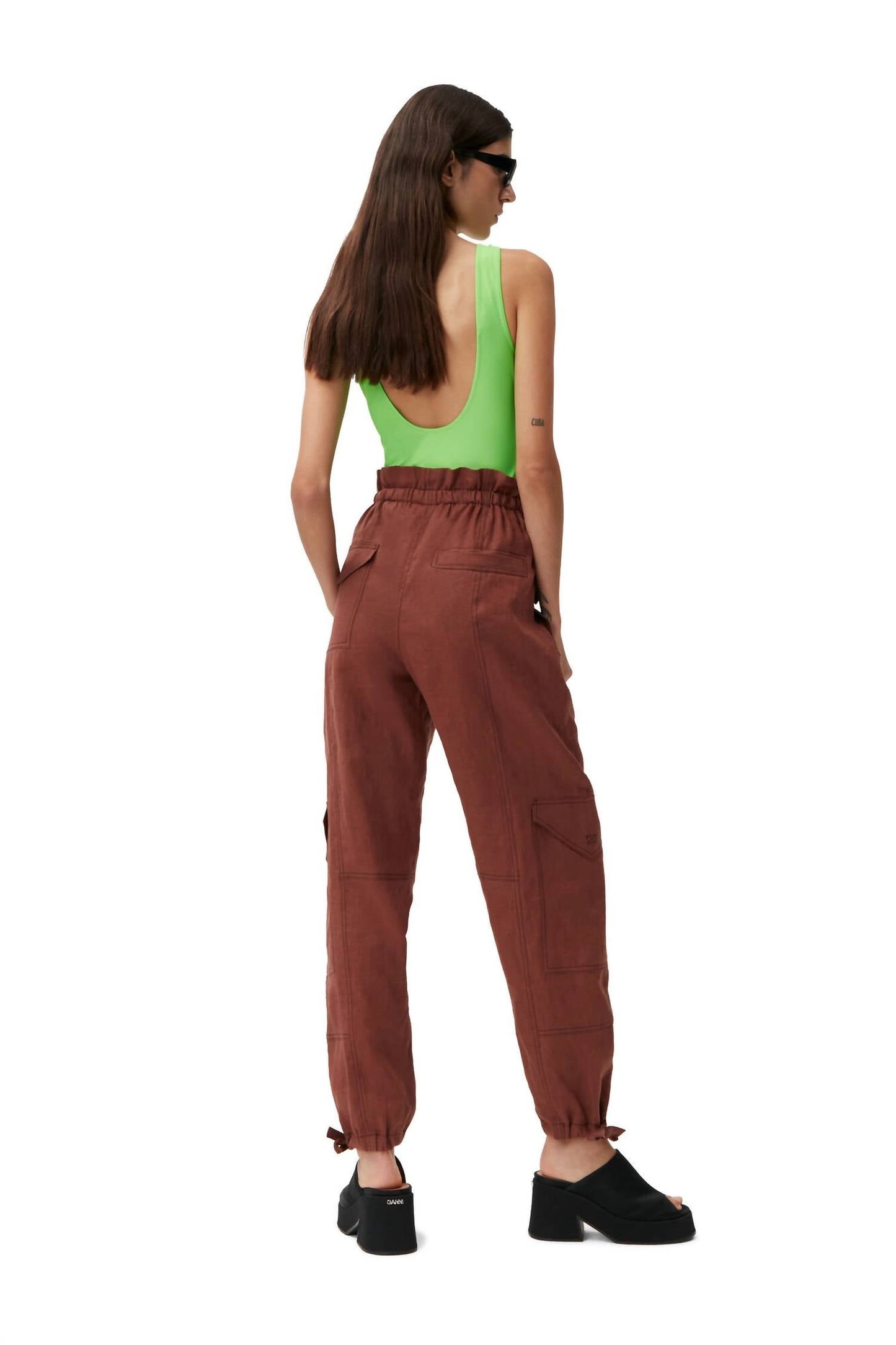 Ganni - 100% HEMP CARGO PANTS