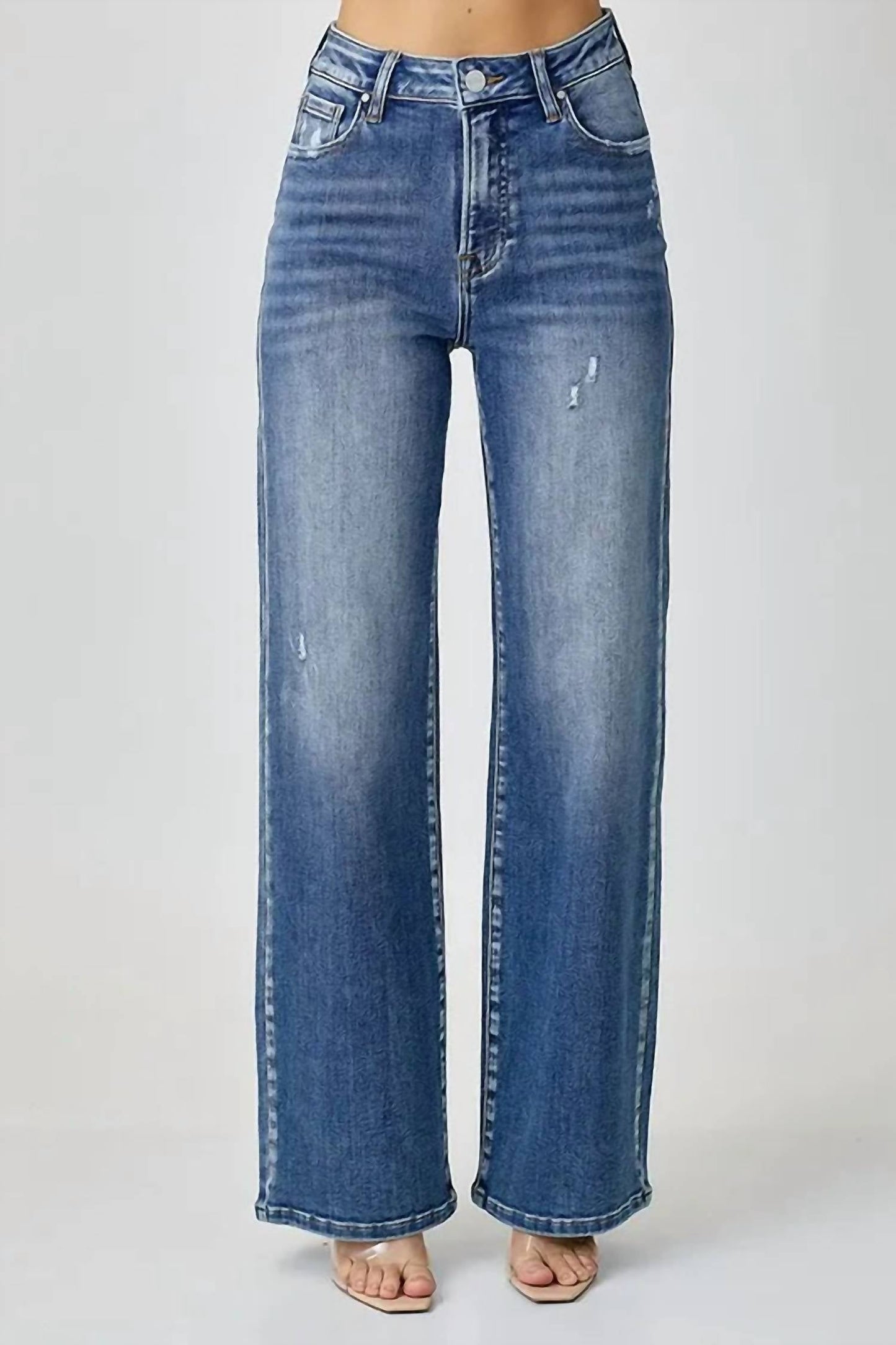 Risen - High Waist Wide Leg Jeans
