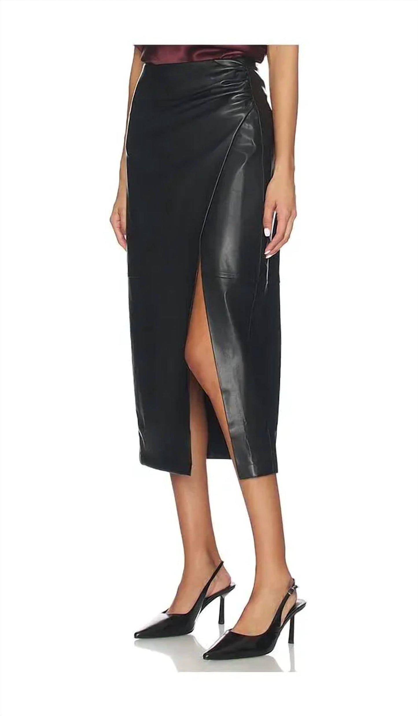 Cami Nyc - Lorena Vegan Faux Leather Midi Skirt