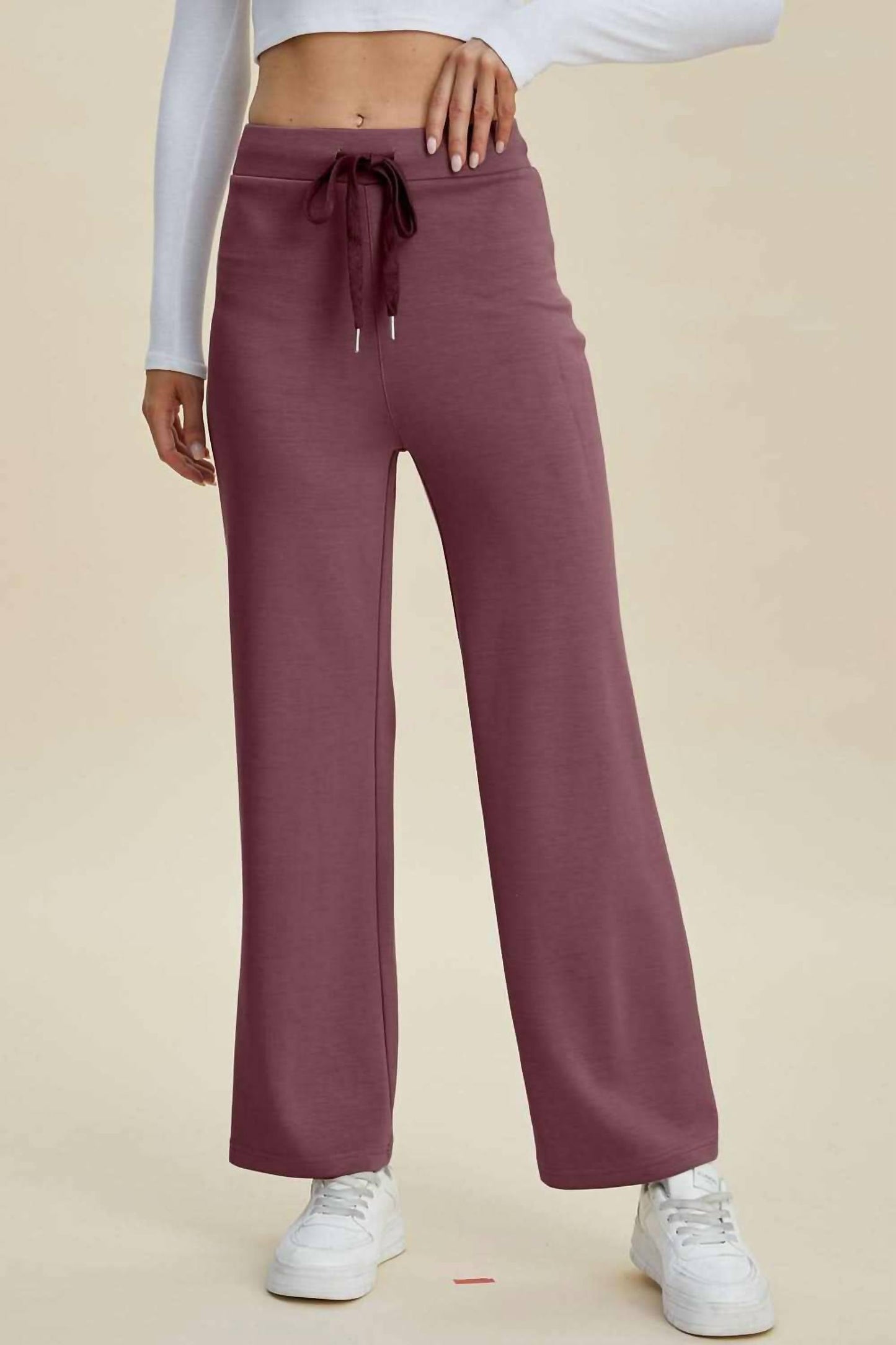 Basic Bae - Full Size Air Scuba Drawstring Wide Leg Pants