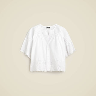 J.Crew - Jolie Top In Eyelet Cotton Poplin