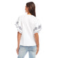 Karen Kane - Women's Embroidered Flutter Sleeve Top