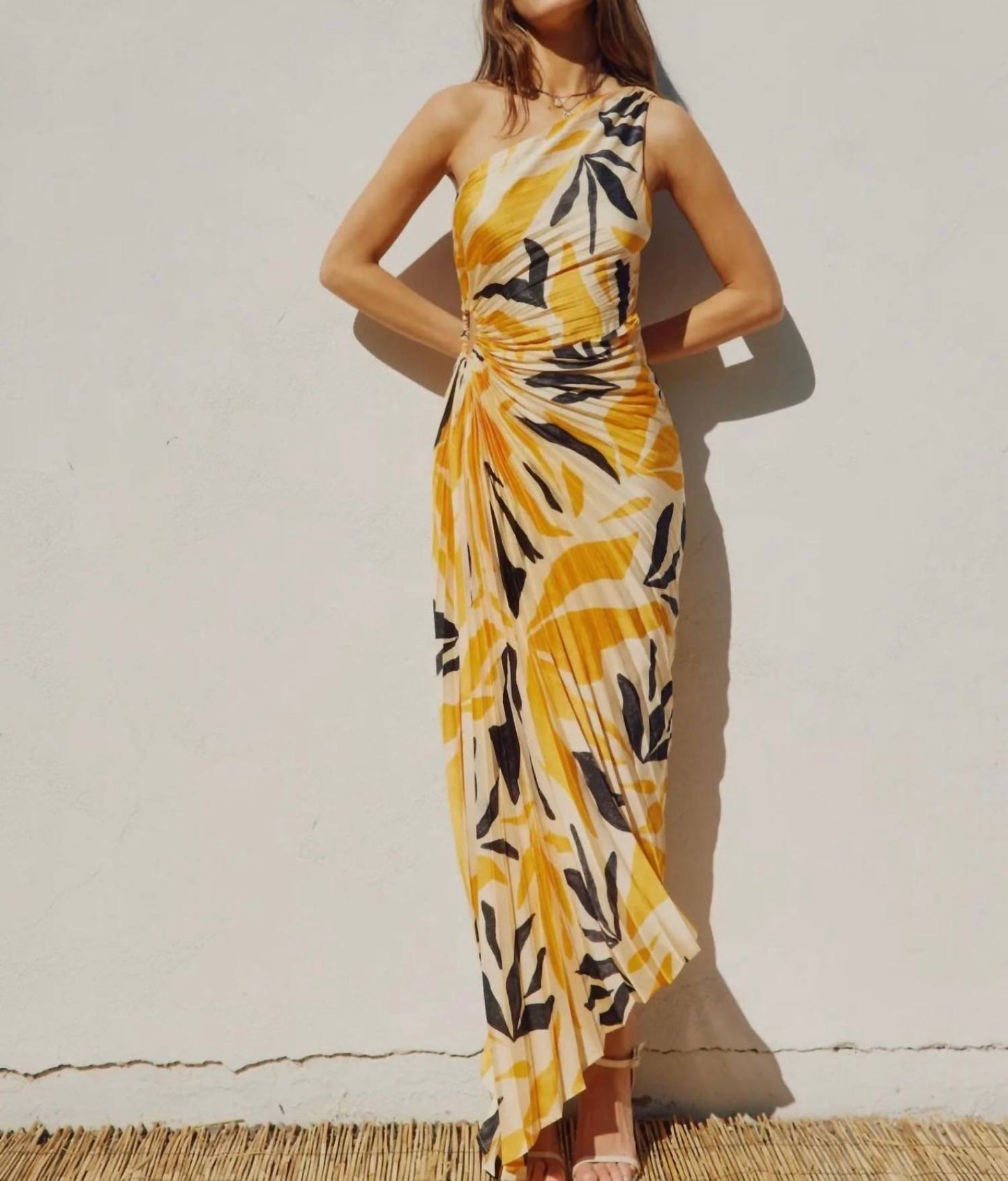 Dress Forum - Malibu Asymmetrical Pleated Maxi Dress