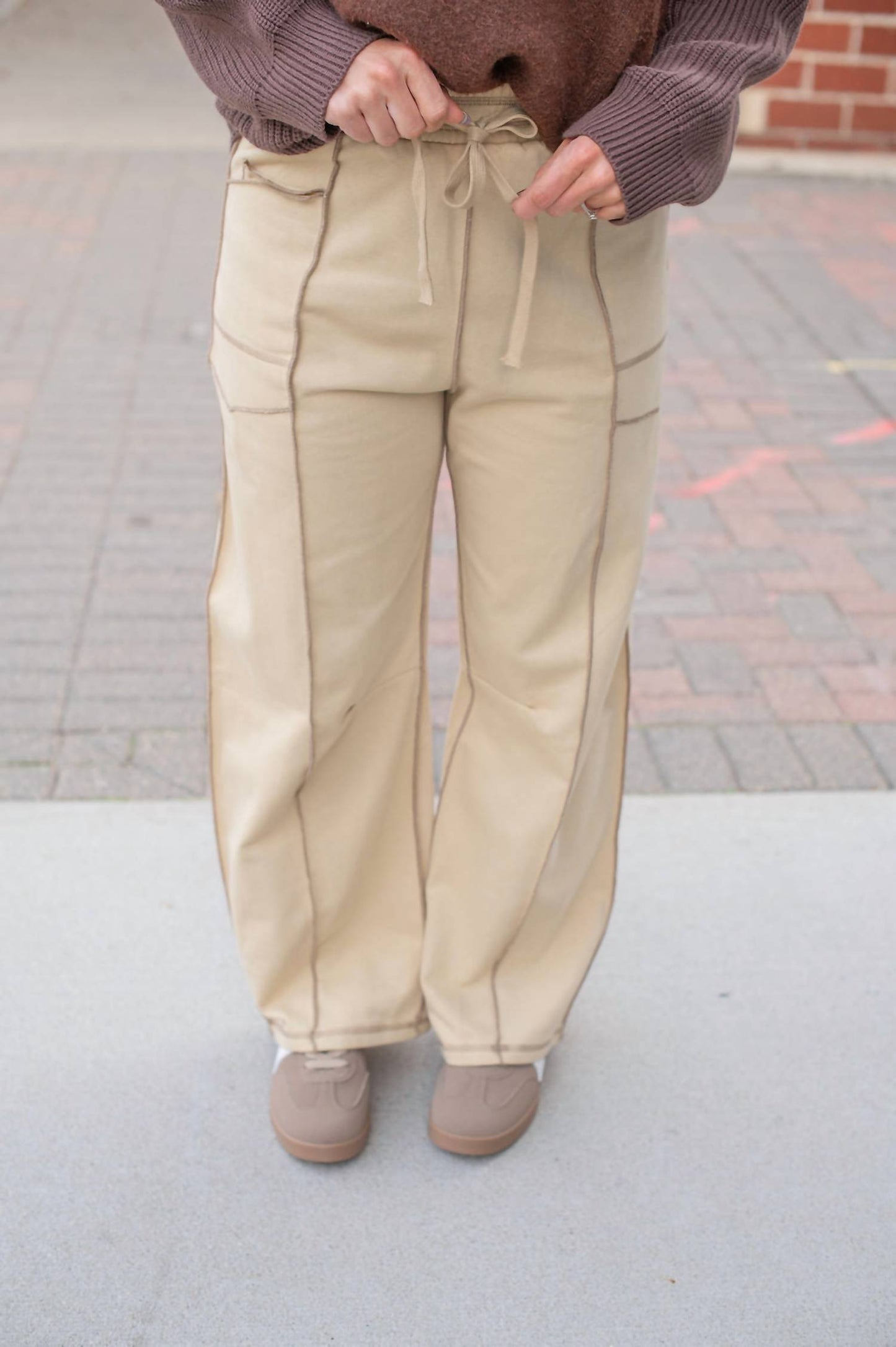 &Merci - Women's Trim Baggy Sweatpants