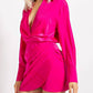 Edit By Nine - Silk Mini Wrap Skirt Dress