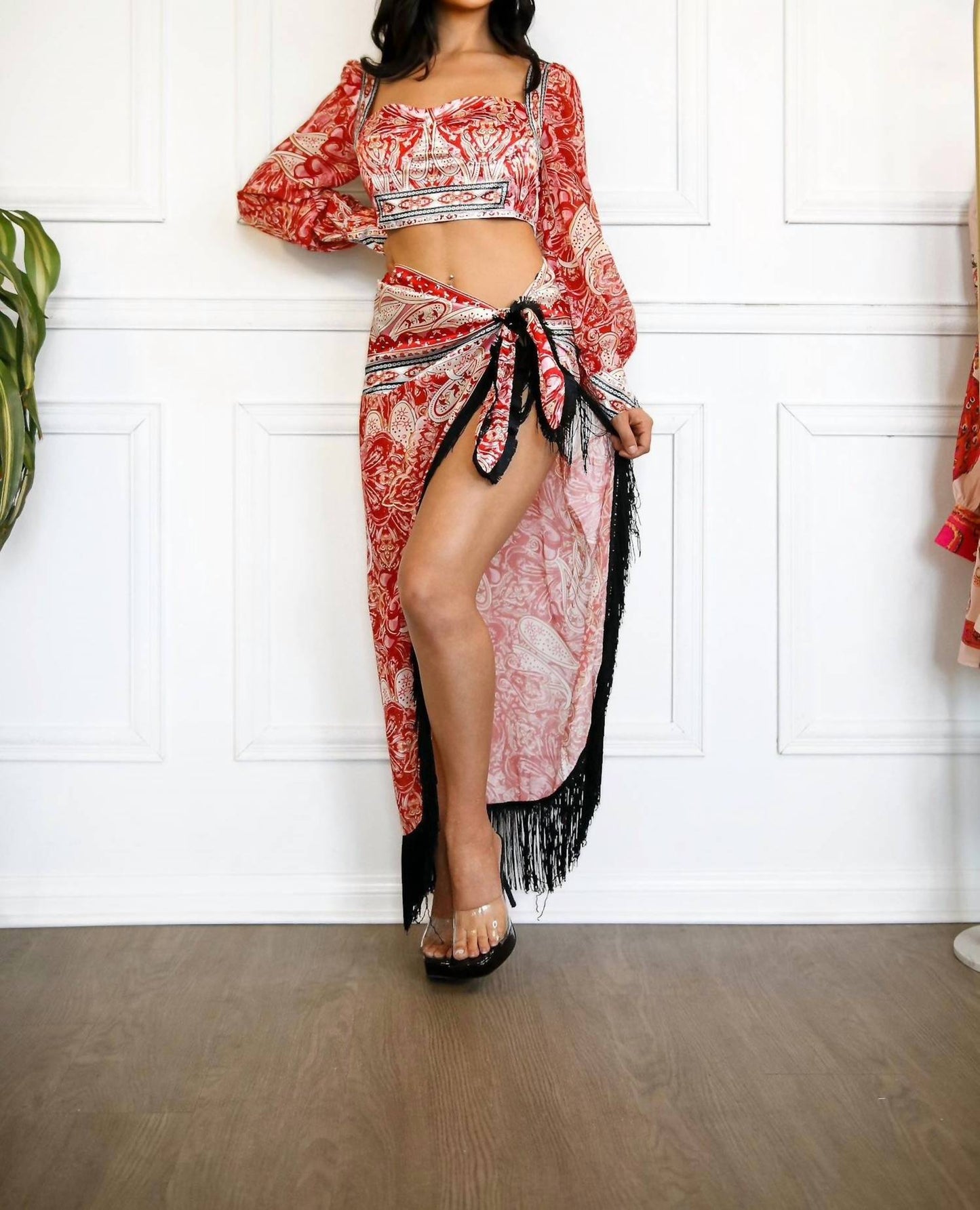 Little Secret Of Mine - Women's Top And Wrap Set