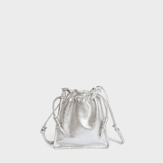 Lemiz - Women's Mini Bowie Drawstring Crossbody Leather Bag