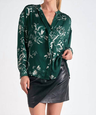 Elan - Long Sleeve Button Down Blouse