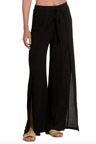 Elan - Women's Wide Leg Wrap Front Pant