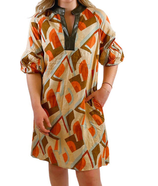 Thml - Lucca Leather Trim Mini Dress