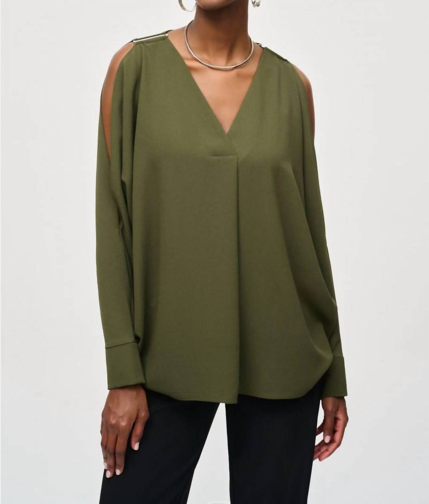 Joseph Ribkoff - V-neck Long Sleeve Top