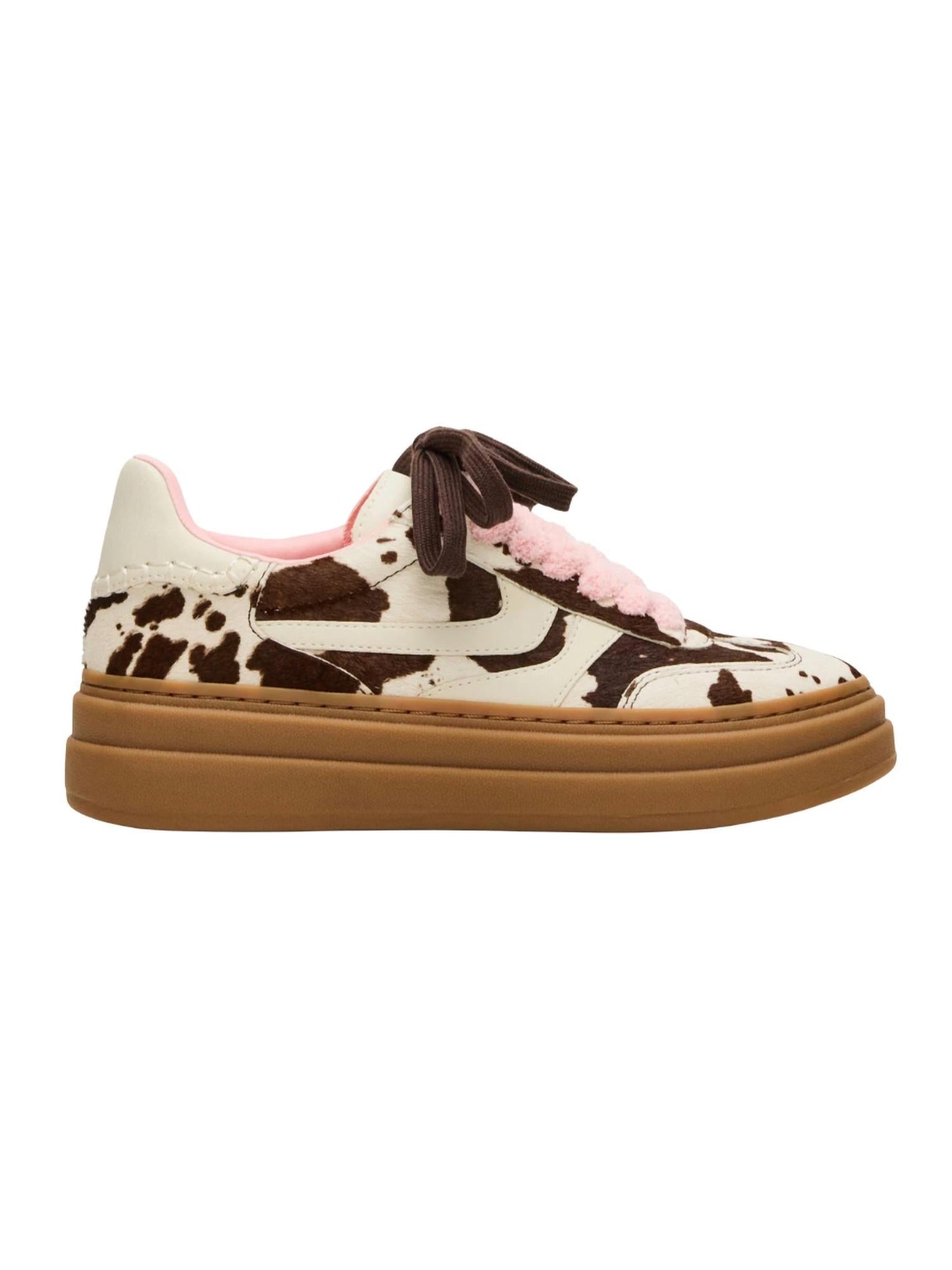 Steve Madden - Women's Dodge Cow Print Platform Sneakers