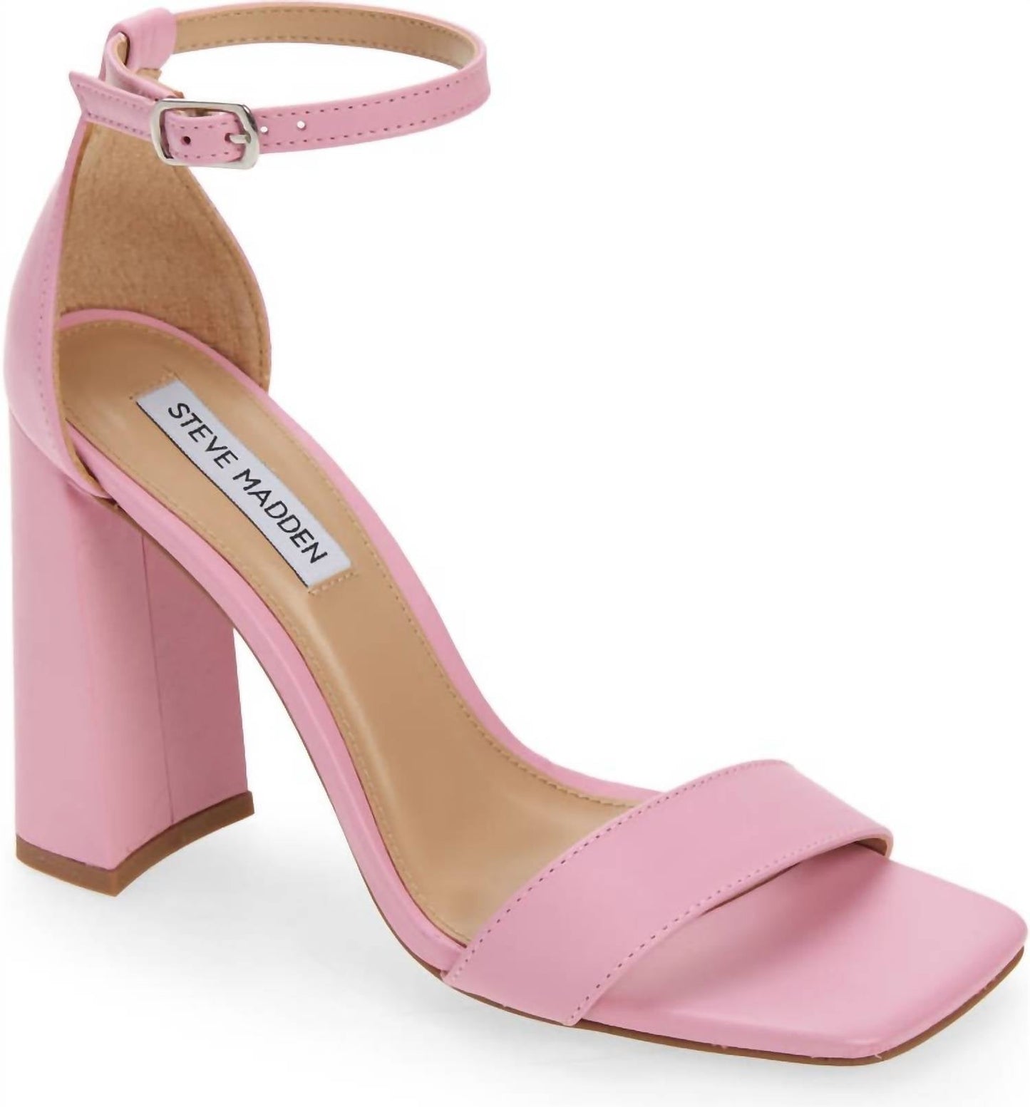 Steve Madden - Women's Tia Block Heel Vegan Leather Sandal