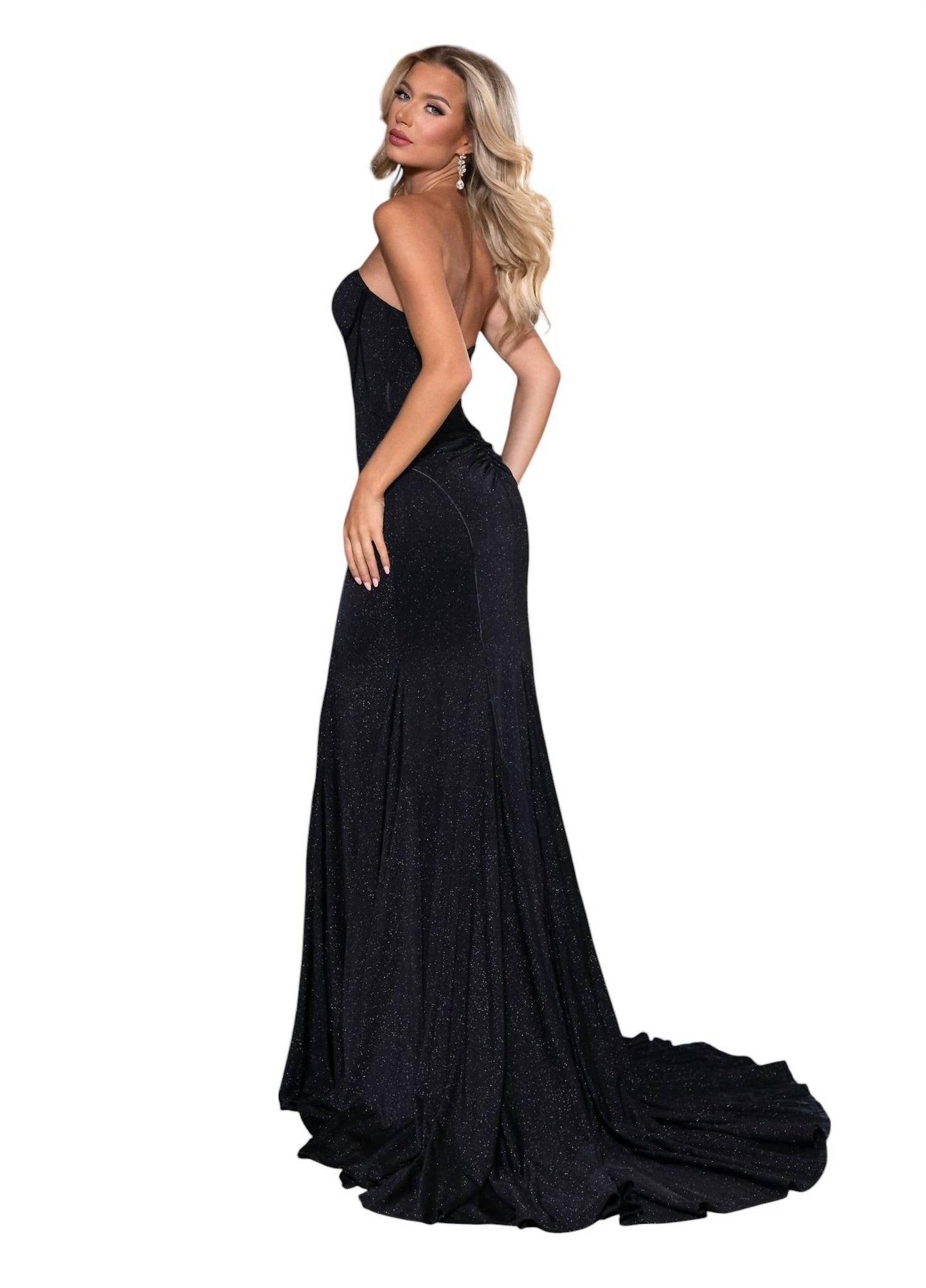 Rachel Allan - Figure-hugging Strapless Prom Dress