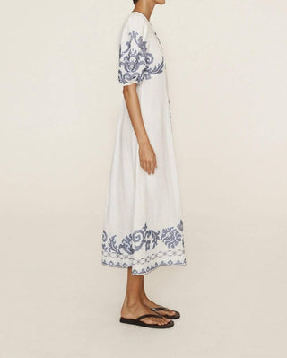 Alemais - Hazel Embroidered Midi Dress