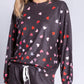 Pj Salvage - Kiss Me Goodnight Long Sleeve Lounge Top Rbkgls