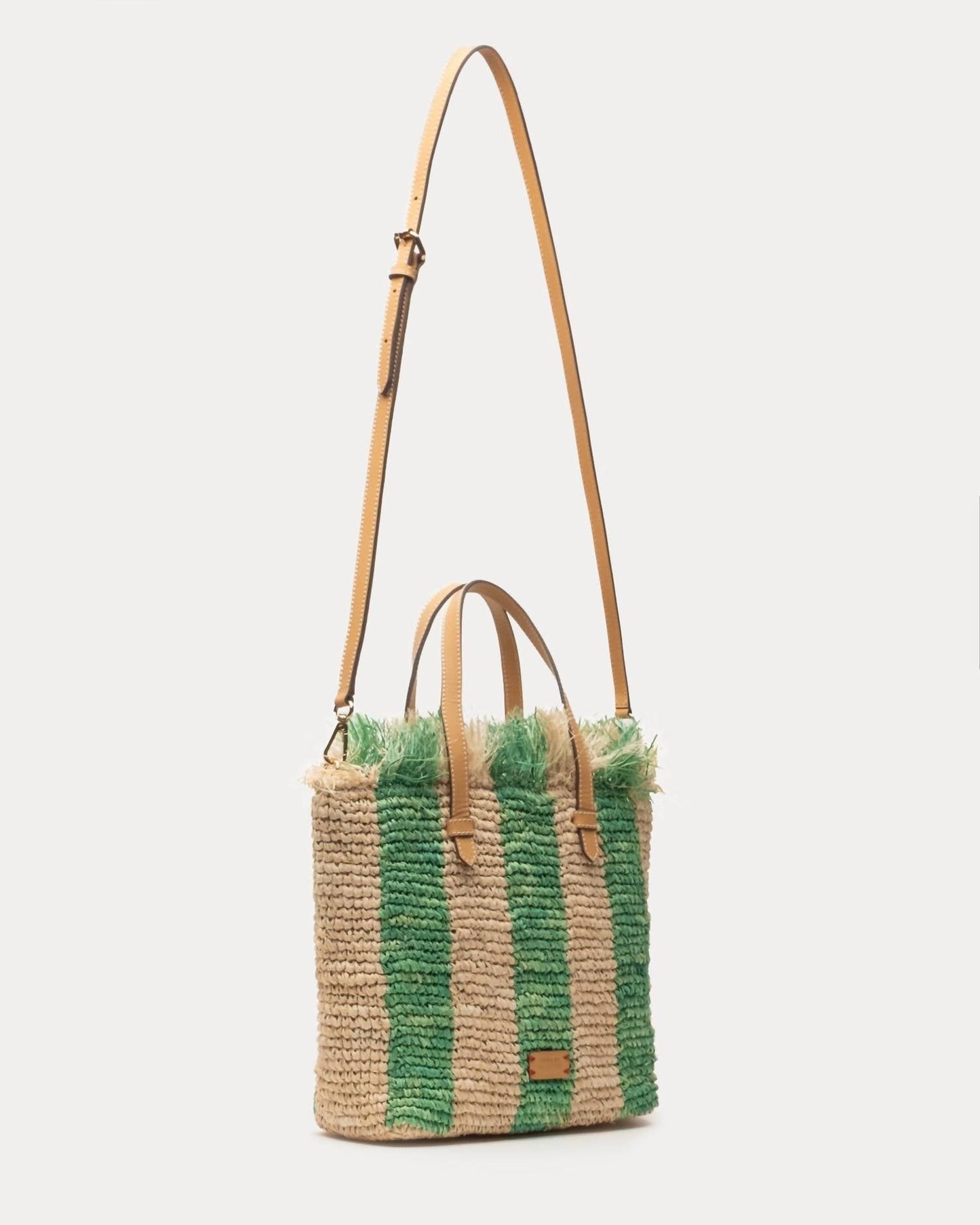 Frances Valentine - Women's Alfie Fringe Raffia Tote Bag With Leather Handle