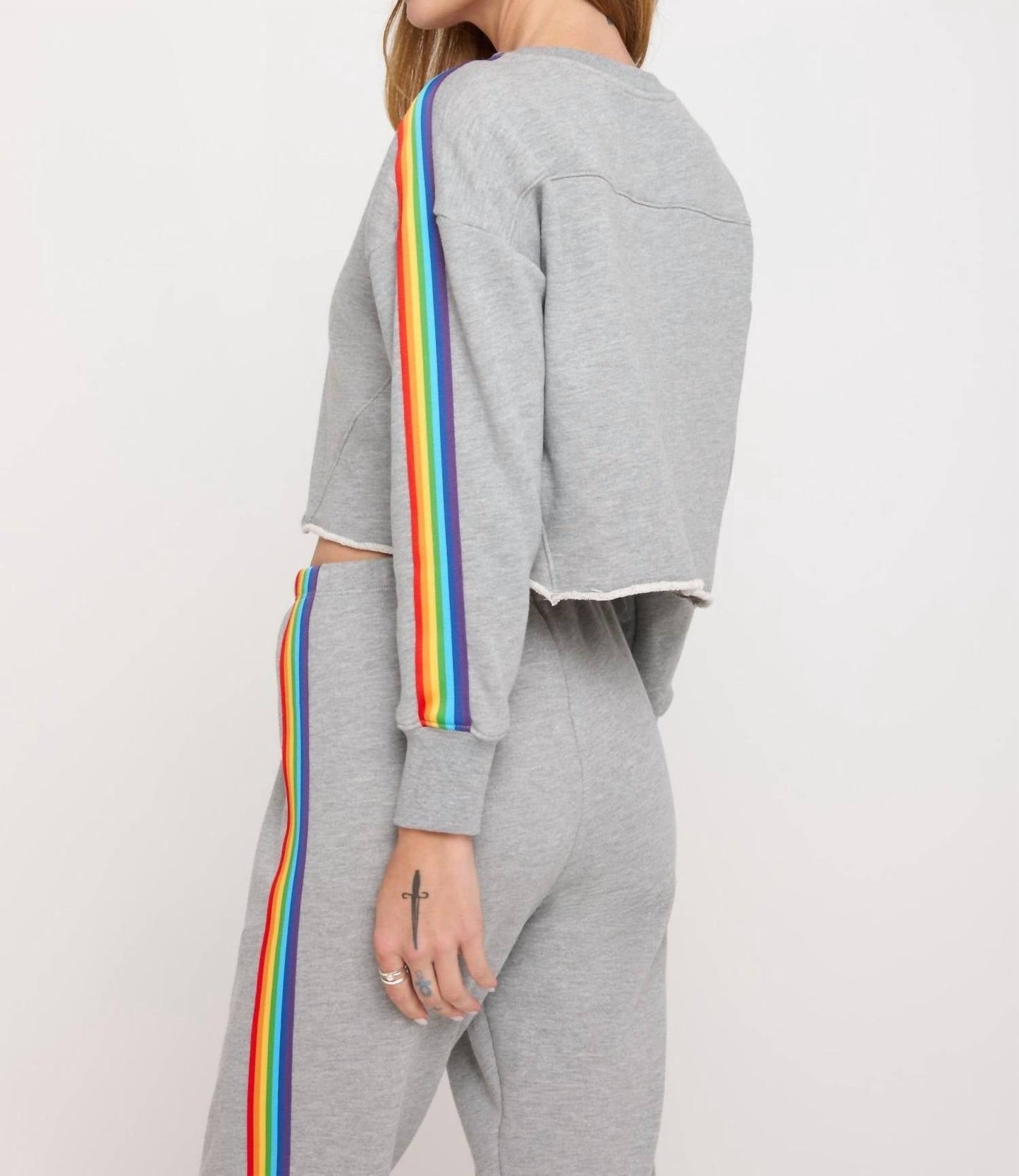 Spiritual Gangster - Rainbow Cropped Pullover Top