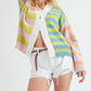 Aemi + Co - Pastel V Neck Button Closure Cardigan