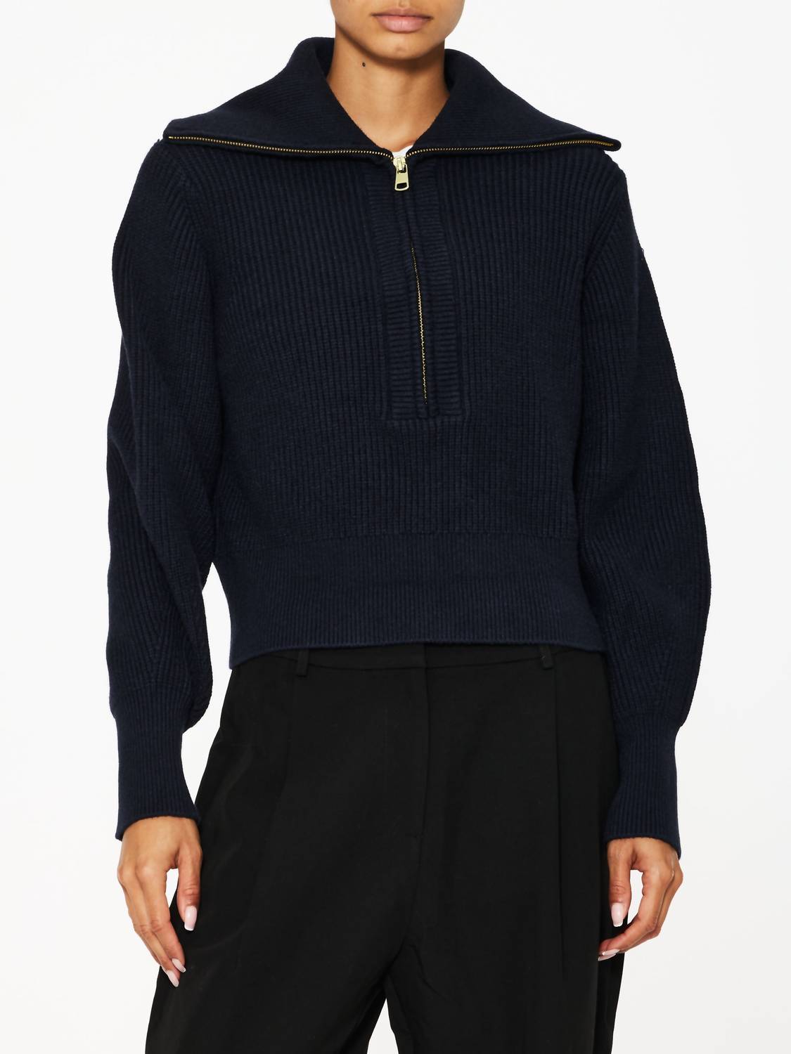 Varley - Maura Half-zip Ribbed Sweater