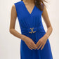 Joseph Ribkoff - Ruched Sleeveless A-line Dress