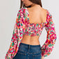 Le Lis - Painted Petals Crop Top