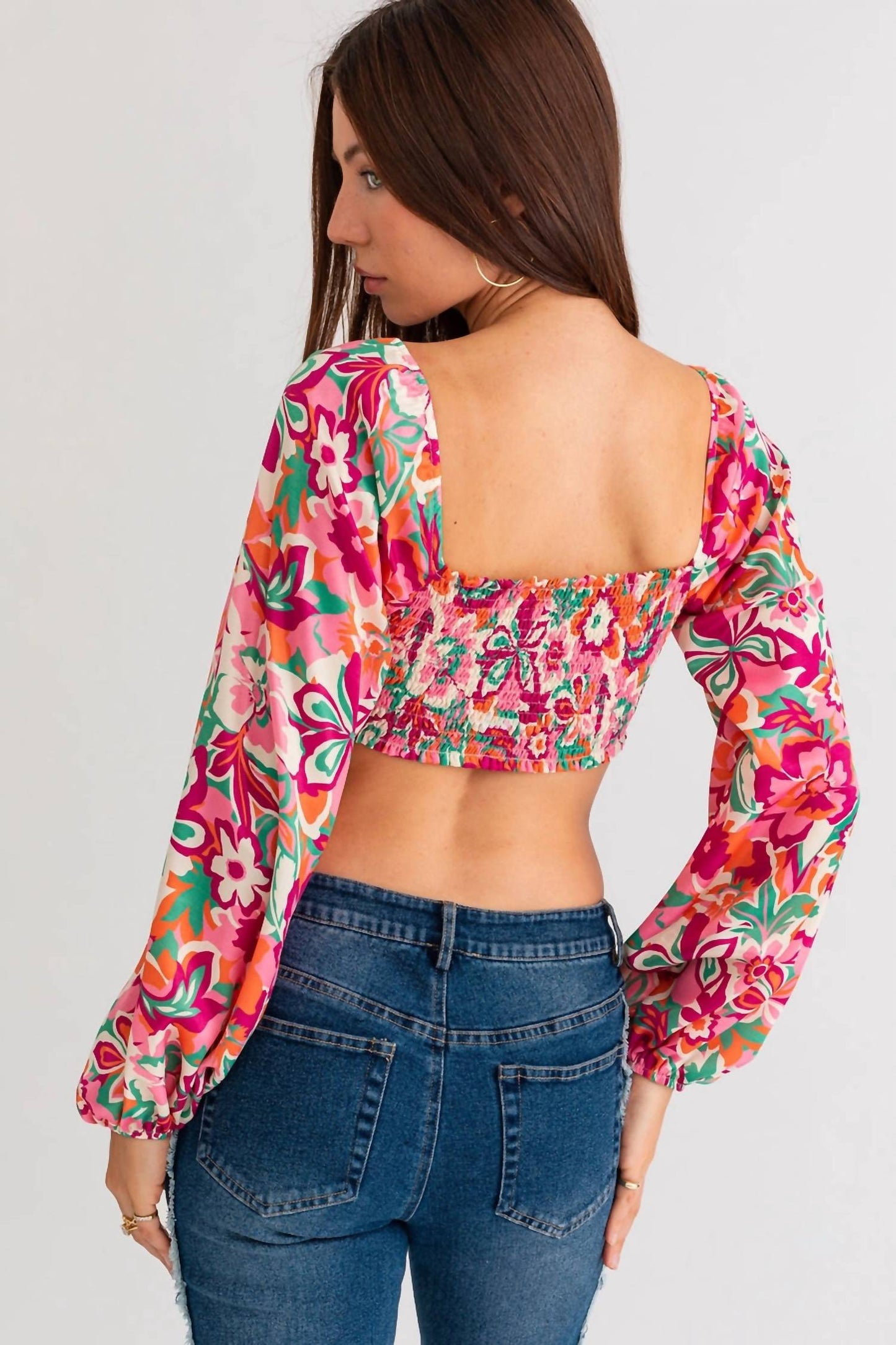 Le Lis - Painted Petals Crop Top