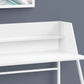 Computer Desk for Home Office with Marble Look and Storage Shelves