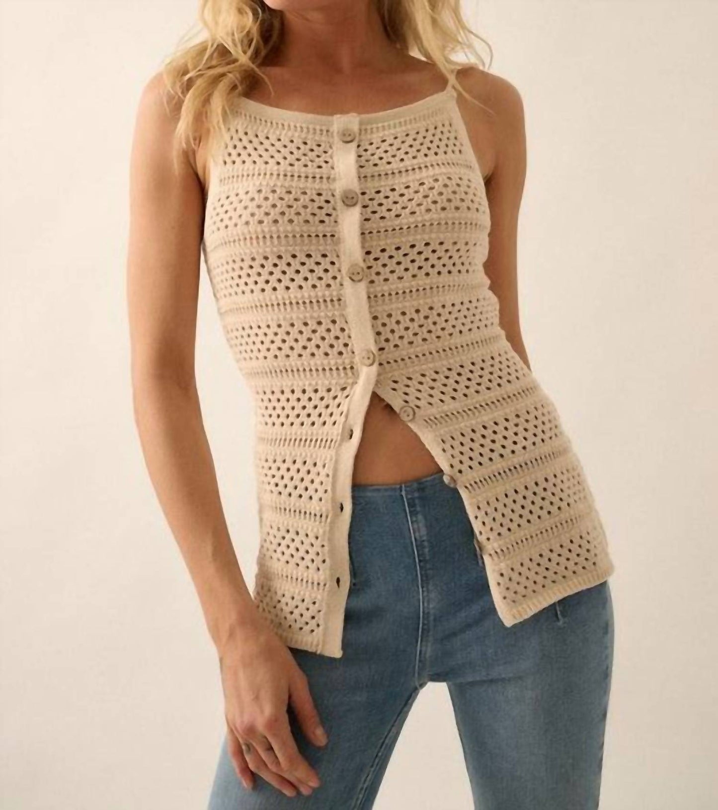Promesa - Pointelle Knit Top