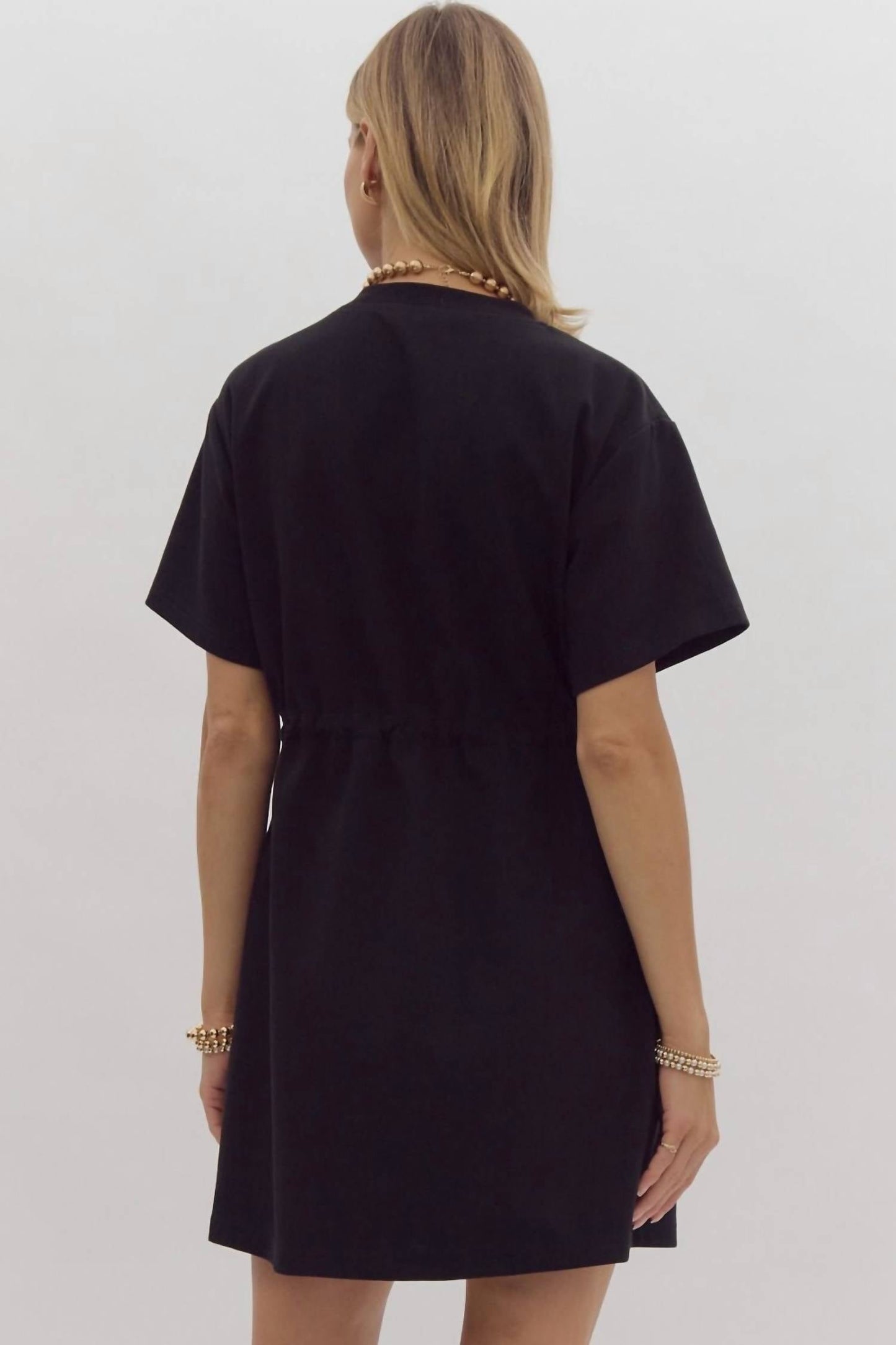 Entro - Drawstring Waist Mini Dress