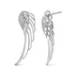14K White Gold 1/4 Cttw Lab Grown Diamond Angel Wing Stud Earrings (F-G Color, VS1-VS2 Clarity)