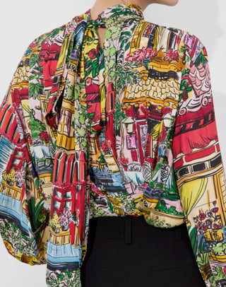 Alice + Olivia - Women's Gertrude Tie Blouse