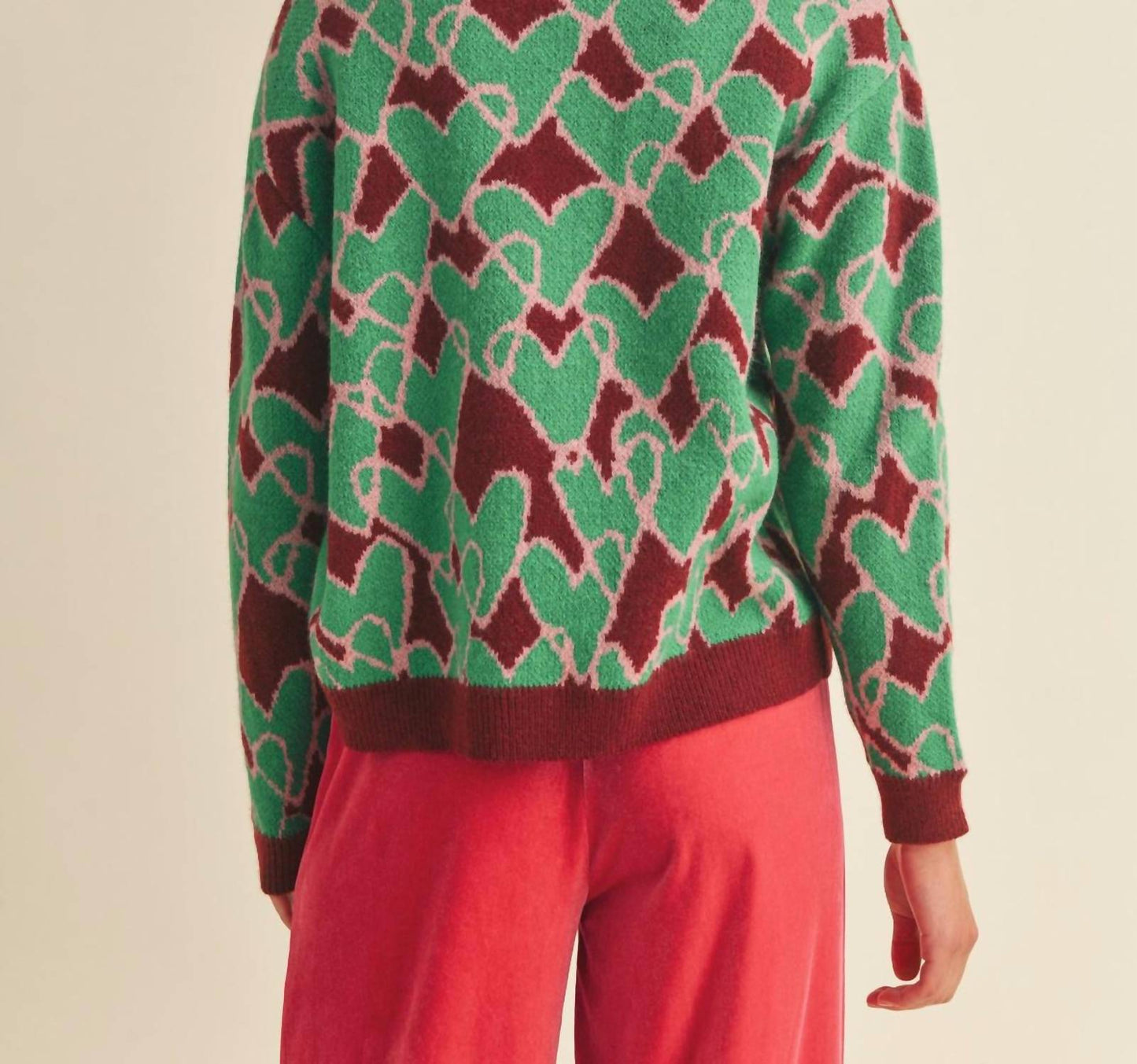 &Merci - Heart Knit Sweater