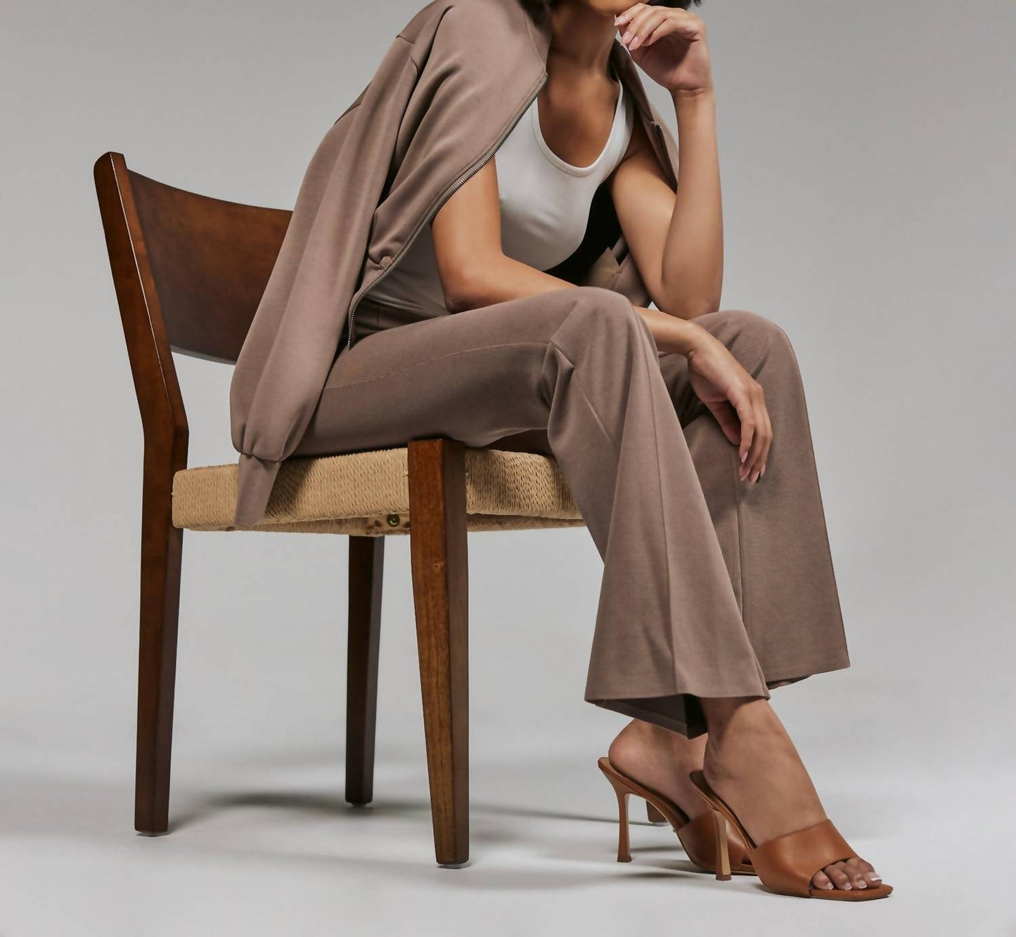7Diamonds - Rev Ribbed Flare Pants
