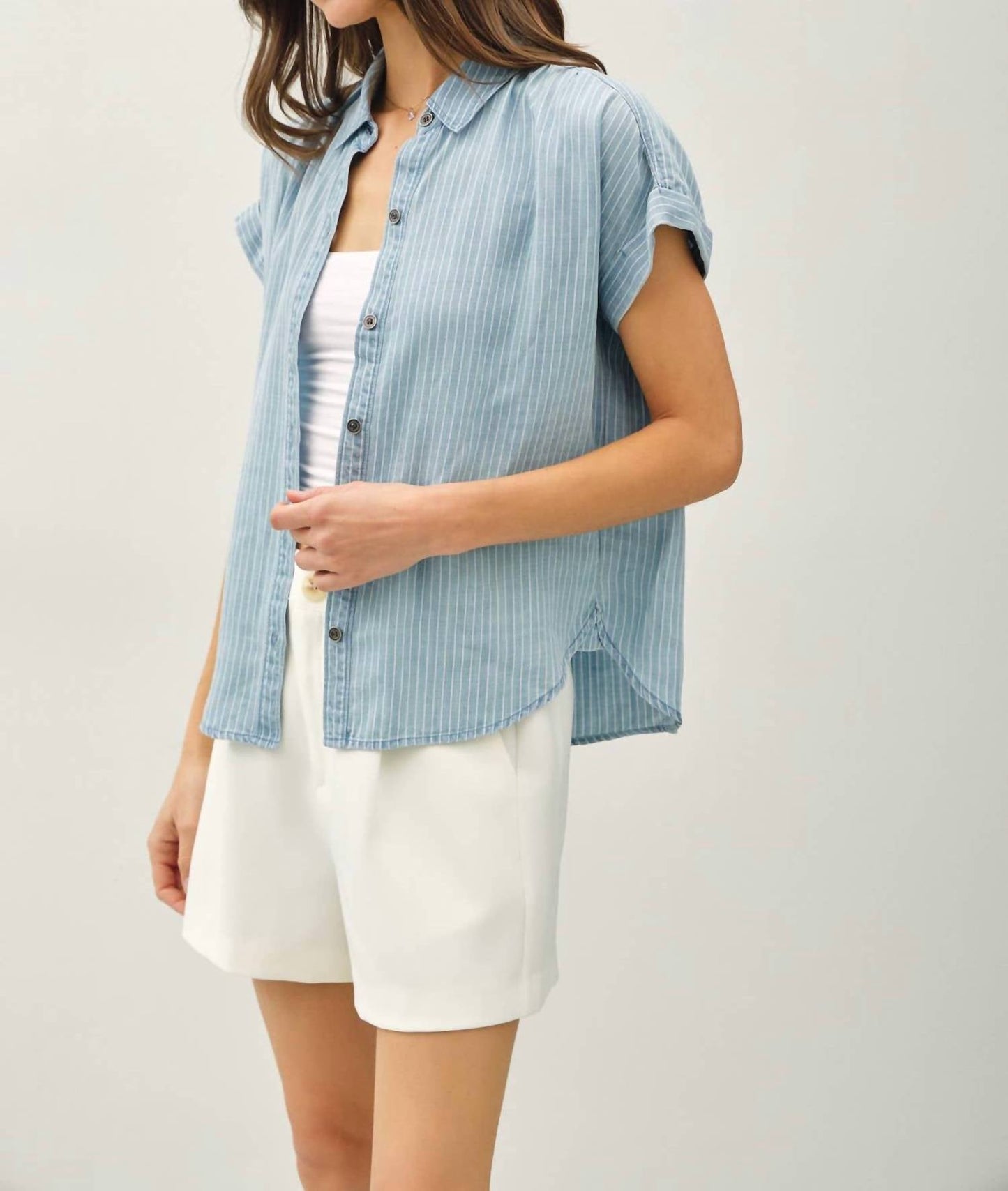 Be Cool - Tencel Button Up Top