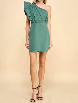 Tcec - RUFFLE SLEEVE MINI DRESS