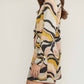 Entro - Swirl Print V-Neck Wrap Style Mini Dress