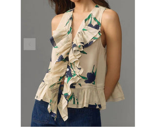 Hope For Flowers - Frilled Shell Top