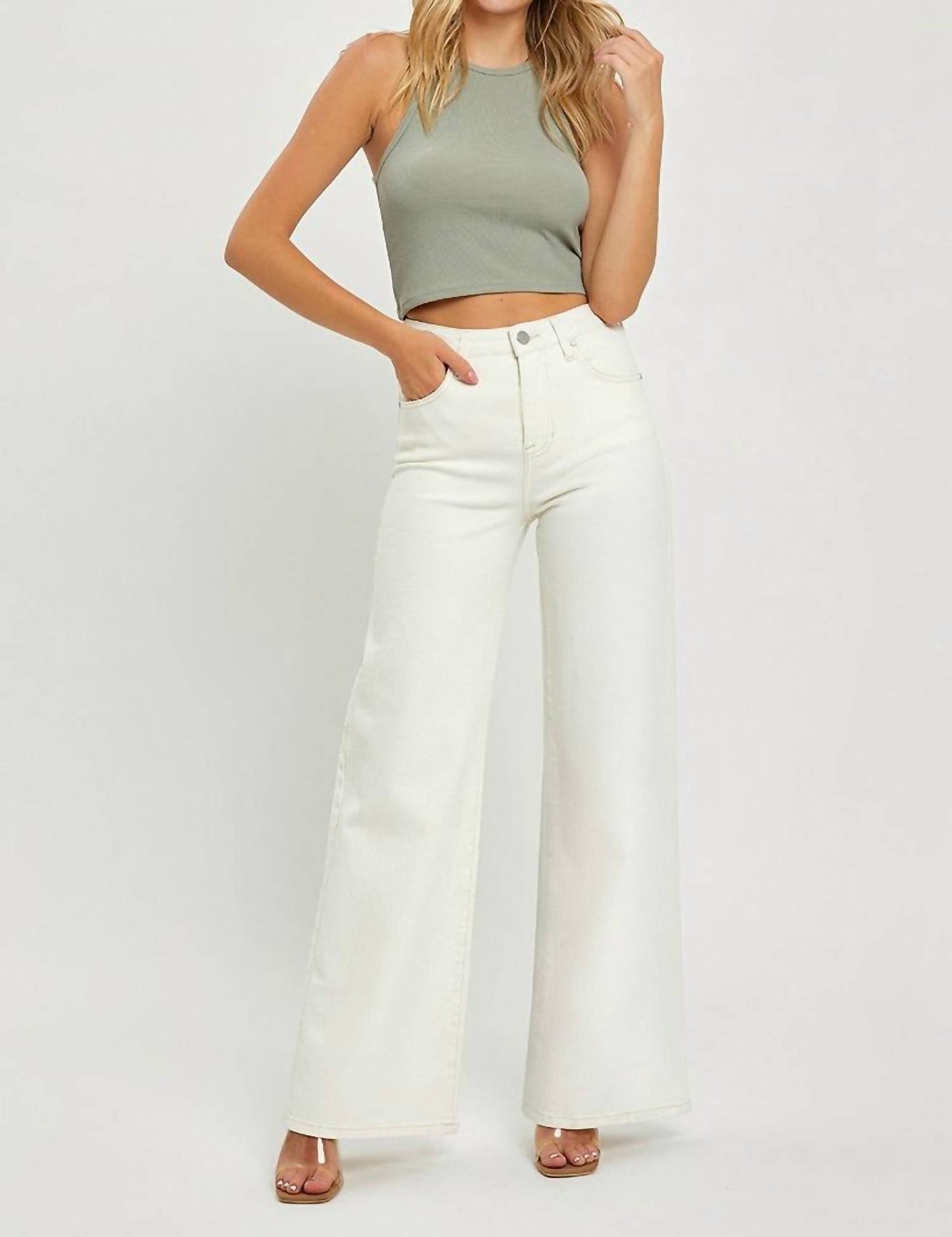 Risen - Tummy Control Wide Leg Jeans