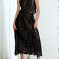 Eva Franco - Embroidered Lace Shine Maxi Skirt