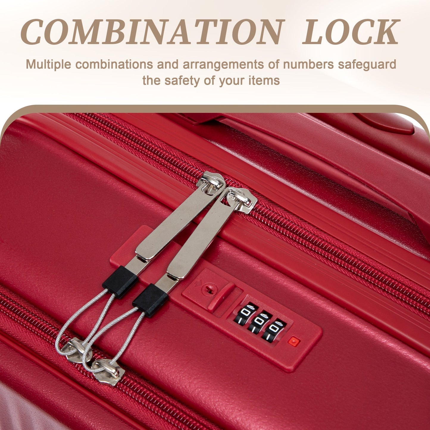 14'/20' 2 pcs ABS Spinner Wheel Luggage Set with Combination Lock and Front Opening Design
